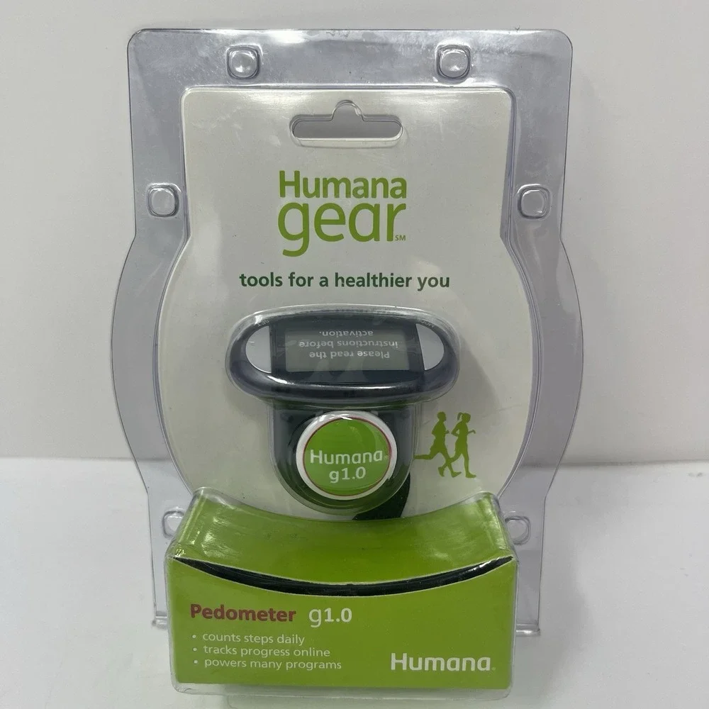 Humana‎ Gear g1.0 Pedometer Counts Steps Daily Tracks Progress Walk Run Jog